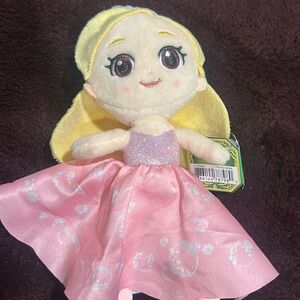 Wicked For Good Glinda Upland Plush Toy 9”with Pink Bubble Dress NWT